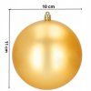Nerozbitné vianočné gule na stromček 10 cm 6 ks zlaté S-CA1188