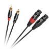 Audio kábel XLR na 2 RCA 1 m Cabletech L-KPO2930