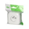Povrchová zásuvka 2P+E O-NT-16F BIALY
