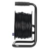 Kábelový navijak, 4 zásuvky, 2P+E, PVC H05VV-F 3x1.5mm2, 50m, ochrana proti preťaženiu, bezpečnostné uzávery
