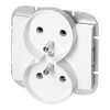 Dvojzásuvka na povrchovú montáž 2x2P+E Onyx, 16A, 250V, PT-6OR, biela