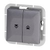 Zapustený spínač rolety Pearl, 10A, 250V, WP-10P, antracit