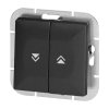 Zapustený vypínač žalúzie Pearl, 10A, 250V, WP-10P, čierny