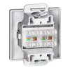 Dvojitá zásuvka tel-komp. RJ-45 Cat5 Perla, RJ45-5CAT/P2, antracit