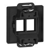 Čelná doska + Dvojitá zásuvka tel-komp. RJ-45 Perla, PC+ARJ45/P2, čierna