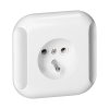 Zapustená jednoduchá zásuvka 2P+E 2p+Z 16A, 250V, TOPAZ, biela