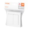 Zápustný dvojitý vypínač s osvetlením Malta 10A, 250V, WP-2M/S, biely
