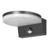 ASPEN LED 15W, záhradné svietidlo s PIR senzorom pohybu, 1300lm, IP65, 4000K, sivá