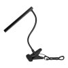 TERI II LED, stolová lampa s klipom, 5W, 260lm, 4000K, čierna