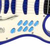 Elektrická rocková gitara so zosilňovačom a mikrofónom pre deti, modrá