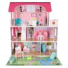Lulilo Gardeno drevený domček pre bábiky so záhradným nábytkom 70 cm ružový LED
