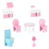 Lulilo Gardeno drevený domček pre bábiky so záhradným nábytkom 70 cm ružový LED