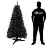 Čierna umelá jedľa 180 cm S-CT0235
