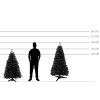 Čierna umelá jedľa 180 cm S-CT0235
