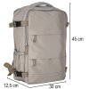 Cestovný batoh na batožinu sivý 45x30 cm