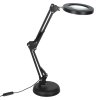 Stolná lampa LED s lupou otočné rameno s lupou 2 spôsoby upevnenia