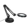 Stolná lampa LED s lupou otočné rameno s lupou 2 spôsoby upevnenia
