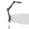 Stolná lampa LED s lupou otočné rameno s lupou 2 spôsoby upevnenia