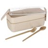 Lunch box sniadaniowka pudelko sniadaniowe z przegrodkami dzielone 750ml bezowe 176374