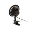Stolový ventilátor s klipsom, 15 cm, 25 W, čierny