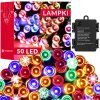 LED reťaz na batérie 50 LED multicolor 5 m S-CL4107