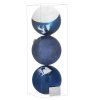 Nerozbitné vianočné gule 15 cm 3 ks modro-biele S-CA1363