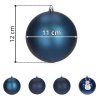 Nerozbitné vianočné gule na stromček 12 cm 4 ks modro-biele S-CA1368
