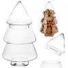 CA1458 SKLENENÁ NÁDOBA "VIANOČNÝ STROMČEK" 13 X 25 CM