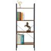 Kovový 4-policový regál 56 × 34 × 138 cm S-HF0048