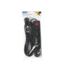 Sieťový predlžovač PR-570WSP 5-zásuviek s uzemnením+vypínač 2m čierny 3x1,5mm