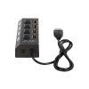 Usb rozbočovač čierny 86-075-