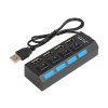 Usb rozbočovač čierny 86-075-