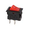 Kolískový spínač mini červený 3108-
