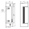 1410RF-12AC/DC - Elektrozámka 12VAC/DC symetrická, radiálna pre hliníkové dvere - Lockpol