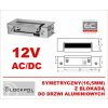 1420-12AC/DC - Elektrozamykač 12VAC/DC symetrický so zámkom, pre hliníkové dvere - Lockpol