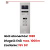 INSPIRO 7+ - Ústredňa Master, 1020 lokalít, farebná kamera objektív 2.8mm, elektronický zoznam obyvateľov, nehrdzavejúca oceľ - ACO