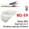 large big Przewod RG 59 2x0 5