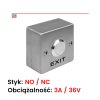 PW-53 - Tlačidlo na odchod s nápisom "EXIT" vyrobené z nehrdzavejúcej ocele - ALIQUAM