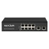 NX-S1200P-8G2G - Switch PoE 8+2, 1x HiPoE, Plný Gigabit 1000Mbps, 150W - NIXAR