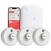 large fhx3 zestaw alarmowy na 3 czujki temperatury xh02 m centrala sbs50 x sense fhx3