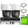 Sada na monitorovanie IP 4Mpx 2 otočné kamery PTZ-N4MP-P, Hybrid Light - HiLook by Hikvision