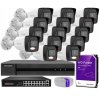 Sada na monitorovanie IP 4Mpx 14 kamier IPCAM-B4-30DL, Hybrid Light, Rekordér 16ch, MD 2.0 - HiLook by Hikvision