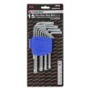 Torx kľúče s otvorom T6-T60 15ks