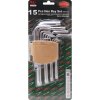 Torx kľúče s otvorom t6-t60 15 ks