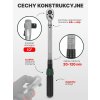 ROCKFORCE Obojstranný MOMENTOVÝ kľúč 1/2" 20-120Nm + PÚZDRO CrV ZÁMOK