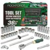 ROCKFORCE Sada NÁRADIA nástavcov 1/2" 36 ks s adaptérmi a NADSTAVCAMI