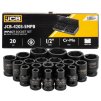 JCB Sada úderových hlavíc 1/2" Cr-Mo 6-hranných 20 PRVKOV 8-32mm