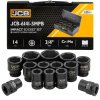 JCB Sada 3/4" nárazových hlavíc Cr-Mo 6-hranných 14 KUSOV 17-50mm