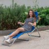 Záhradné lehátko ležadlo plážové kreslo balkónové 150kg nastaviteľné