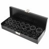 Sada nástrčné hlavice rázové 1/2" 1/4" 4-32mm 6-hranné 25ks kufrík
